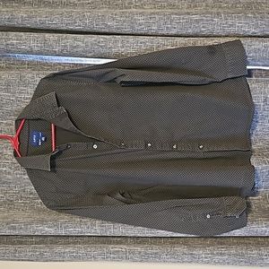 Dark gray patterned men's dress shirt